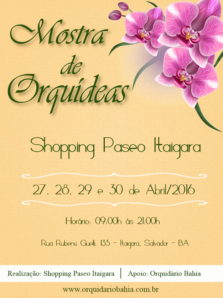 Feira de Orquídeas no Shopping Paseo Itaigara